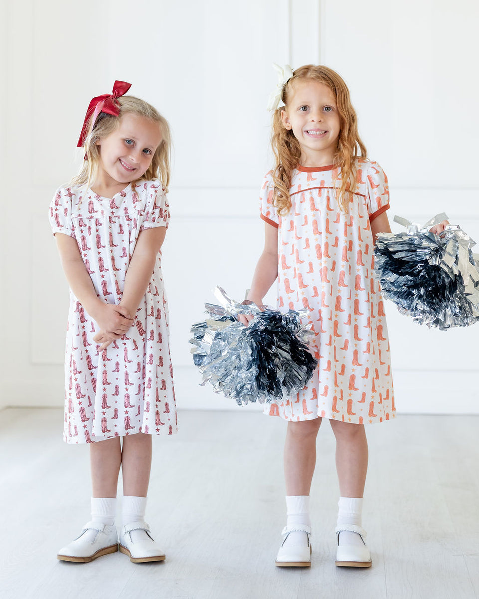 Burnt Orange Boots Dress I Ruth and Ralph 12M / Catherine Dress