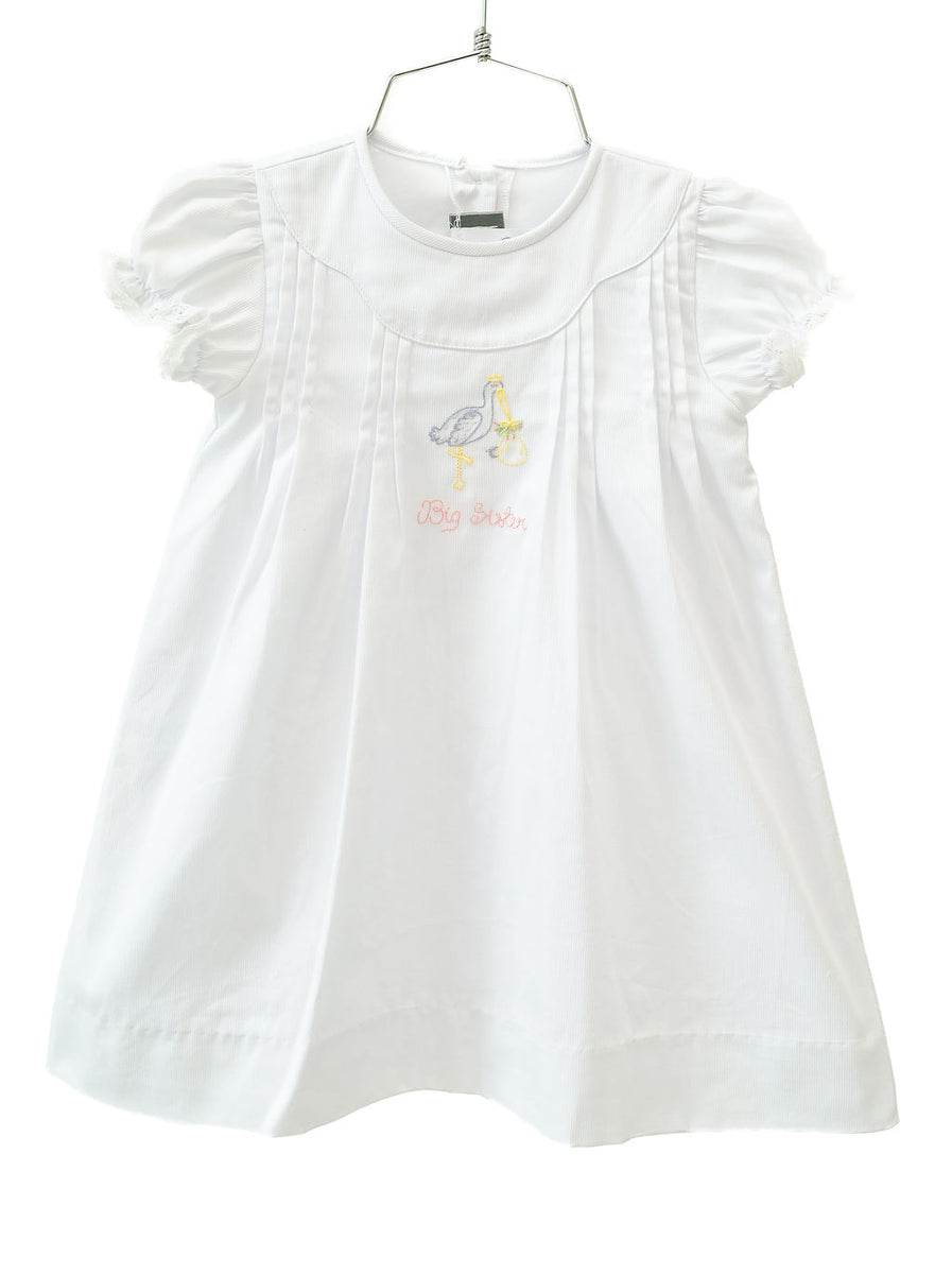 White Big Sister Stork Dress I Ruth and Ralph 2T / Dress