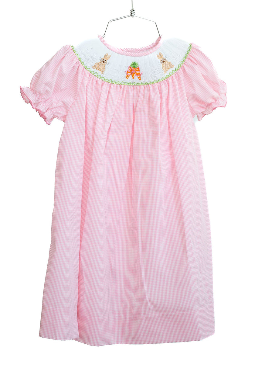 Pink Smocked Easter Bunny Dress for Girls I Ruth and Ralph 18M / Helen Dress Pink Smocked Easter Bunny Dress for Girls I Ruth and Ralph 18M / Helen Dress