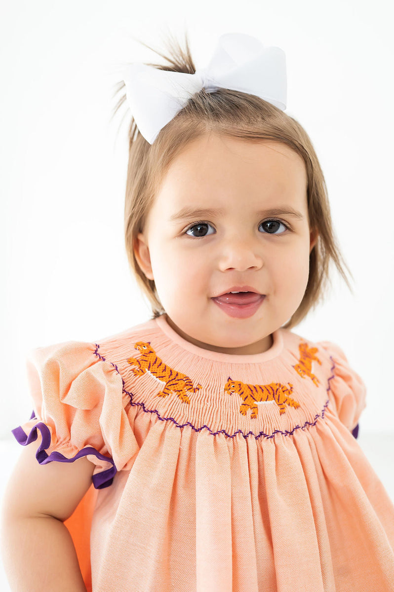 Clemson smocked dress best sale