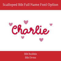 Scalloped Red Bib Bubble