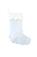 Bits and Bows Blue Quilted Stocking