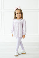 Purple Squiggly Top and Leggings Set