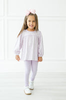 Purple Squiggly Top and Leggings Set