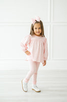 Pink Squiggly Top and Leggings Set