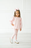 Pink Squiggly Top and Leggings Set