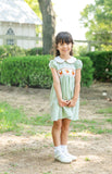 Thanksgiving Smocked Green Caroline Dress
