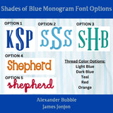 Blue Striped monogram options 