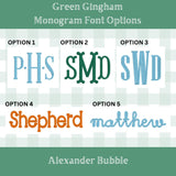 Green Gingham Pima Alexander Bubble