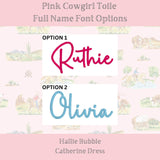 Pink Cowgirl Toile Pima Catherine Dress