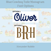 Blue Cowboy Toile Pima Alexander Bubble