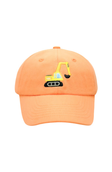 Bits and Bows Orange Excavator Hat
