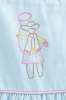 close up of embroidered cowgirl