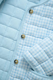 Blue Gingham Quilted Jacket