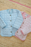 Blue Gingham Quilted Jacket