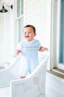 BOY WEARING SMOCKED BLUE GHOSTS JONJON