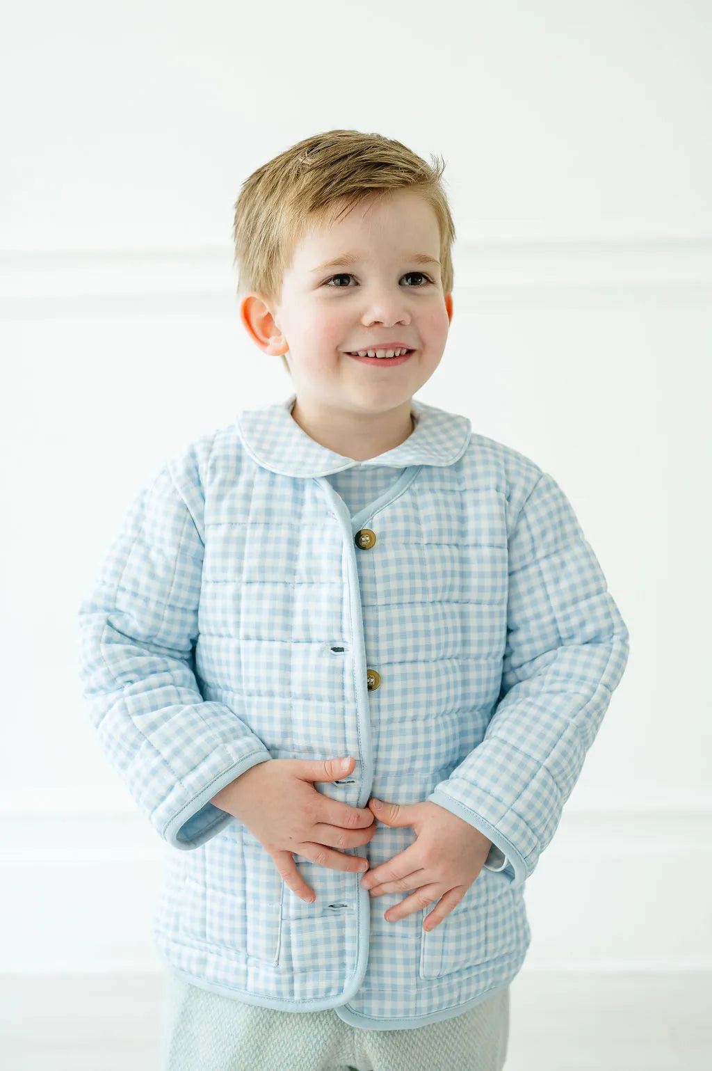 TODAYFUL＿Over Check Coat (KIDS) Kids Black & White Retro Check Block Jacket