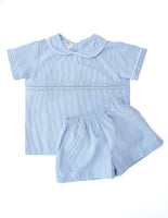 Striped Blue Samuel Shirt/Shorts Set