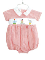 smocked circus animals bubble