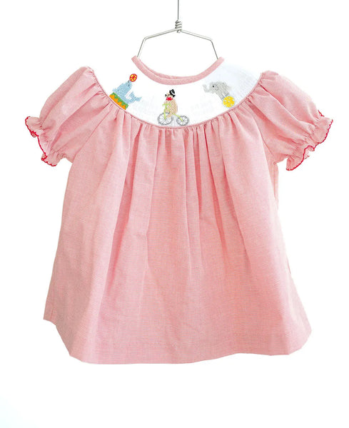 smocked circus animals dress