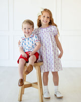 Purple Boots Catherine Dress