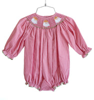 Cowboy Santa Smocked Birdie Bubble