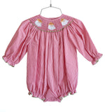 Cowboy Santa Smocked Birdie Bubble