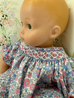 Periwinkle Poppy Floral Smocked Dolly Dress