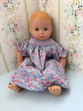 Periwinkle Poppy Floral Smocked Dolly Dress