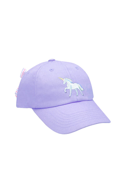 Bits and Bows Lavender Unicorn Bow Hat