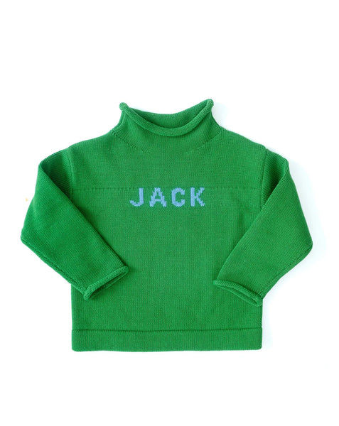 Green Personalized Knit Sweater