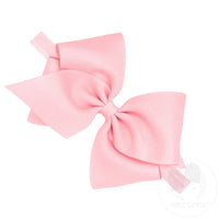 Wee Ones Mini King Classic Grosgrain Hair Bow on Baby Band - Light Pink