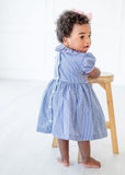 Navy and Pink Smocked Charlotte Bloomer Set