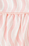 close up of pink squiggly fabric