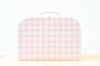 Pink Gingham Keepsake Box is an adorable box featuring a pink gingham print with a sturdy and hard shell material. Perfect for keeping all the precious memories of your little one through the years. 