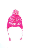 Pink Custom Knit Toboggan Hat