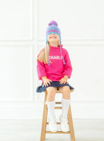 Pink Custom Knit Toboggan Hat