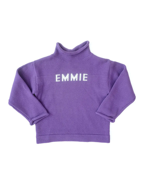 Purple Personalized Knit Sweater