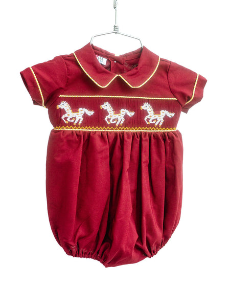 Smocked Florida State bubble for Boys 