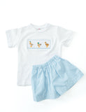 Ducks Smocked Beau T-Shirt/Shorts Set