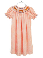 Smocked Clemson dress for Girls