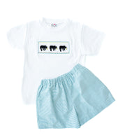 Smocked Baylor shirt and short set for Boys 