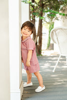 Maroon Oxford Samuel Shirt/Shorts Set