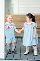 Holiday Boots Smocked Helen Dress