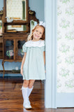 Scalloped Green Bib Dress