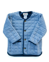 Navy Gingham Quilted Jacket (PRE-ORDER)