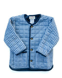 Navy Gingham Quilted Jacket (PRE-ORDER)