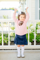 Pink Football Roll Neck Sweater
