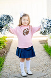 Pink Football Roll Neck Sweater