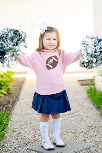 Pink Football Roll Neck Sweater